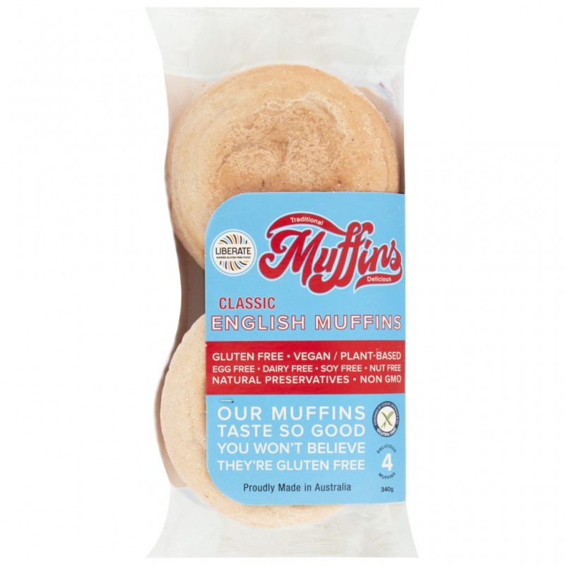 GLUTEN FREE ENGLISH MUFFINS 340GM(frozen) GLUTEN FREE ENGLISH MUFFINS 340GM(frozen)