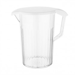 POLYCARBONATE JUG CLEAR WITH LID 0.9LT