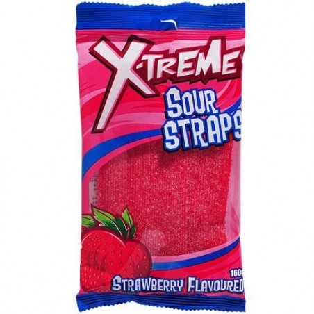 STRAWBERRY SOUR STRAPS 160GM