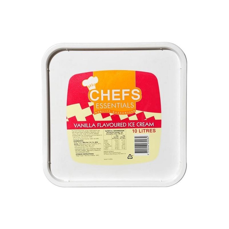ICE CREAM VANILLA 10L ICE CREAM VANILLA 10L