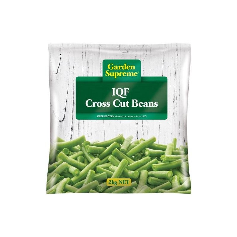 X CUT BEANS INDIVIDUALLY QUICK FROZEN 2KG X CUT BEANS INDIVIDUALLY QUICK FROZEN 2KG