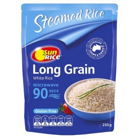 9 SECOND WHITE LONG GRAIN RICE 250GM