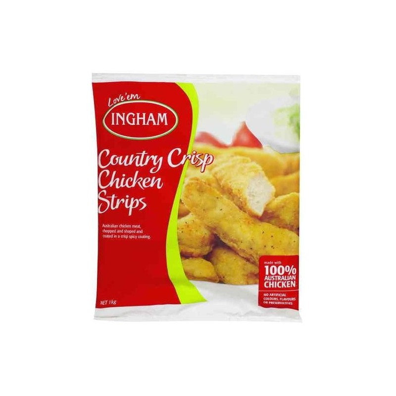 COUNTRY CRISP CHICKEN STRIPS 1KG COUNTRY CRISP CHICKEN STRIPS 1KG