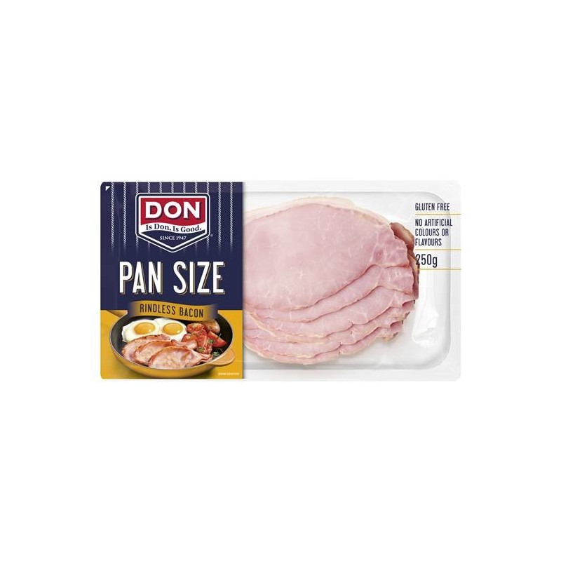 RINDLESS MIDDLE RASH BACON 250G RINDLESS MIDDLE RASH BACON 250G