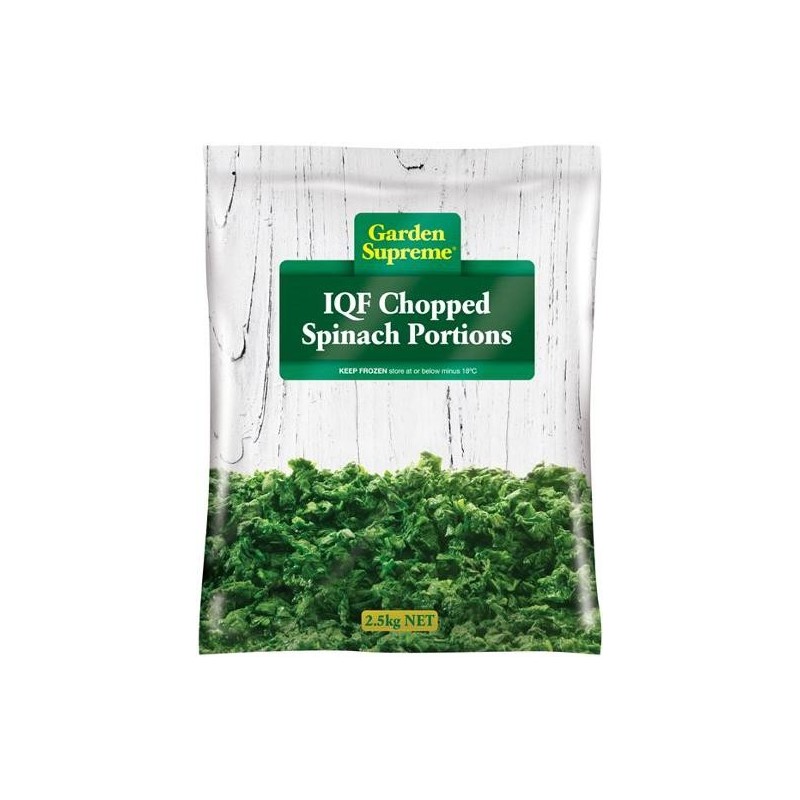 FROZEN CHOPPED SPINACH 2.5KG FROZEN CHOPPED SPINACH 2.5KG