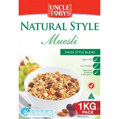 NATURAL SWISS STYLE MUESLI BREAKFAST CEREAL 1KG