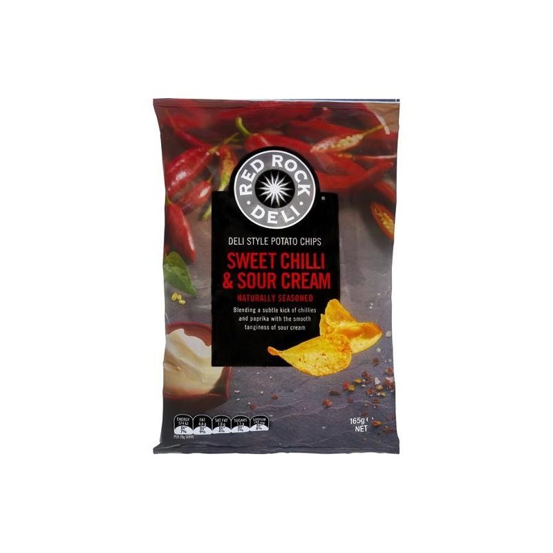 SWEET CHILLI AND SOUR CREAM POTATO CHIPS 165GM SWEET CHILLI AND SOUR CREAM POTATO CHIPS 165GM