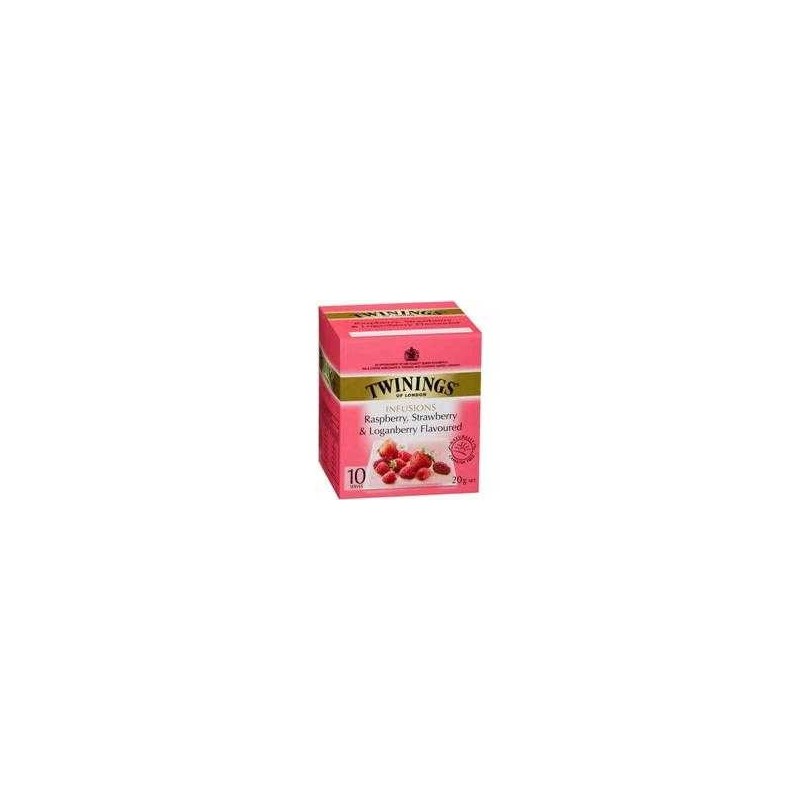 RASPBERRY, STRAWBERRY AND LOGANBERRY TEABAGS 10PK RASPBERRY, STRAWBERRY AND LOGANBERRY TEABAGS 10PK