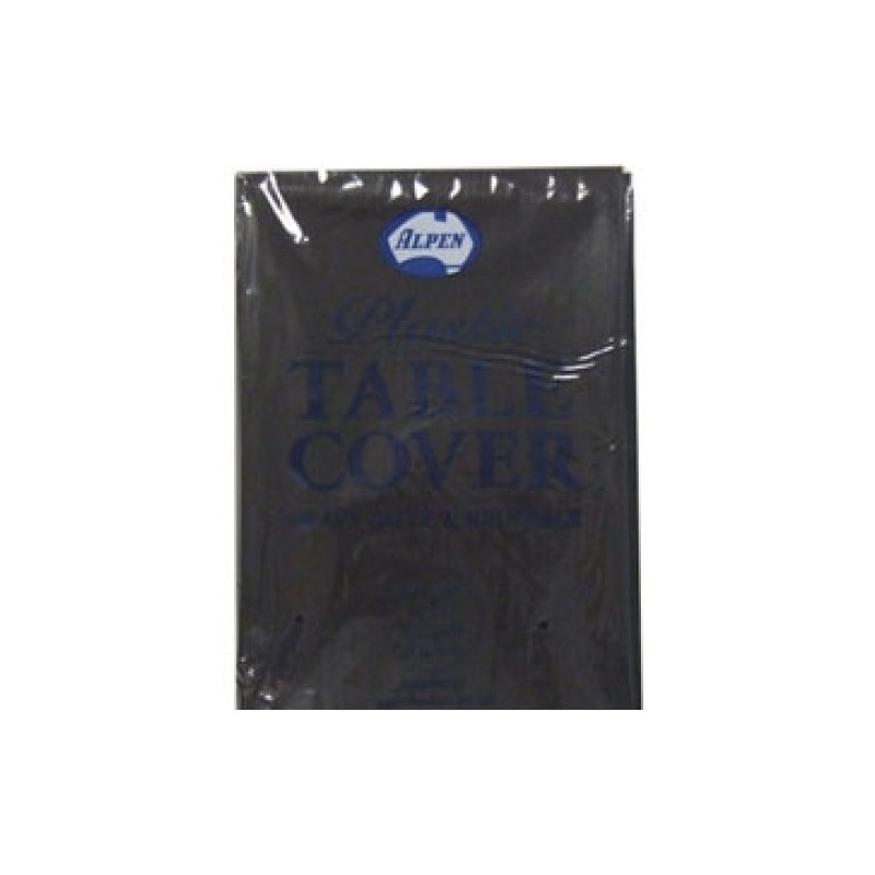 BLACK ROUND PLASTIC TABLE COVER 1EA BLACK ROUND PLASTIC TABLE COVER 1EA