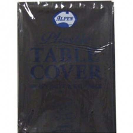 BLACK ROUND PLASTIC TABLE COVER 1EA