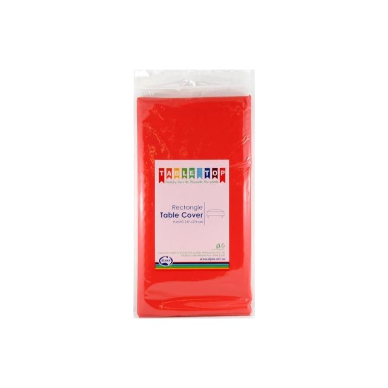 RED PLASTIC TABLE COVER 1EA RED PLASTIC TABLE COVER 1EA