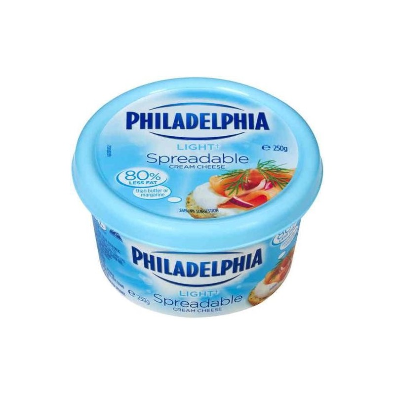 PHILADELPHIA CREAM CHEESE LIGHT SPREAD 250GM PHILADELPHIA CREAM CHEESE LIGHT SPREAD 250GM