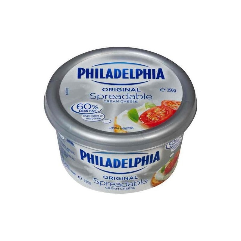 PHILADELPHIA CREAM CHEESE SOFT SPREAD TUB 250GM PHILADELPHIA CREAM CHEESE SOFT SPREAD TUB 250GM