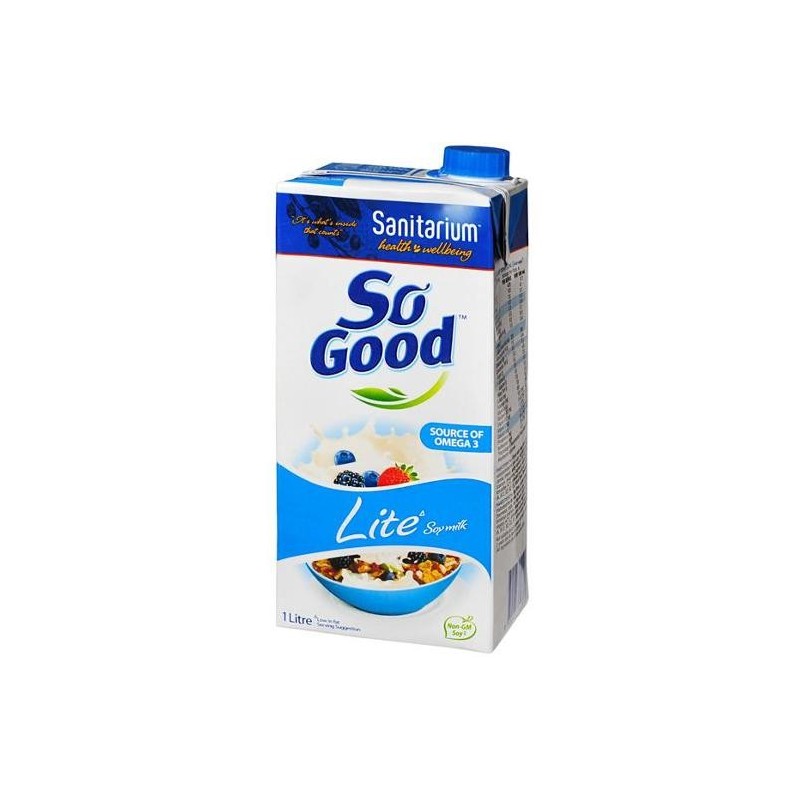 LITE SOY MILK UHT SO GOOD 1L LITE SOY MILK UHT SO GOOD 1L