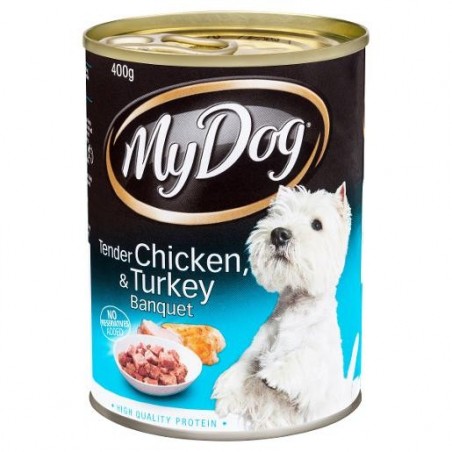 TENDER CHICKEN and TURKEY DOG FOOD 400G