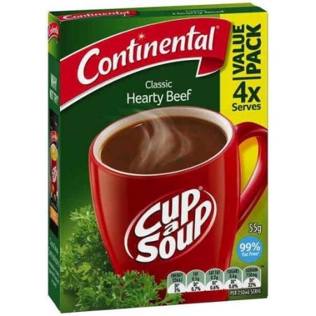 HEARTY BEEF CUP-A-SOUP 4 SERVES 55GM