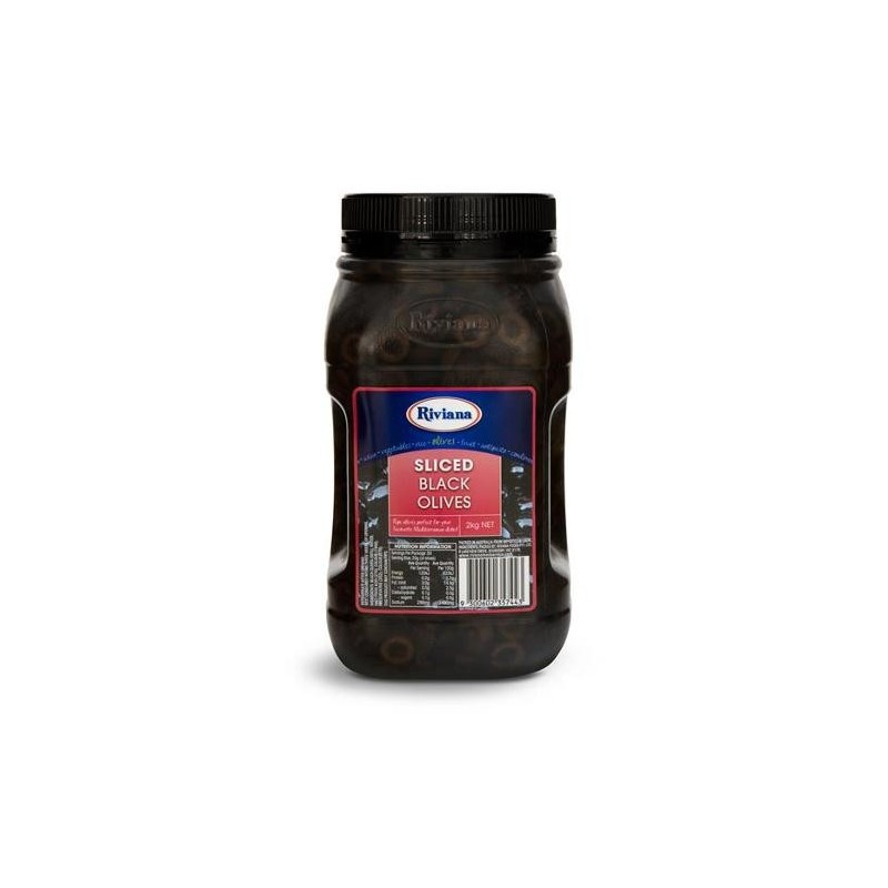 SLICED BLACK OLIVES 2KG SLICED BLACK OLIVES 2KG