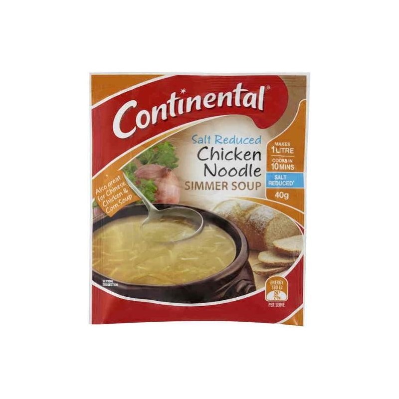 CHICKEN NOODLE SALT REDUCED CUP-A-SOUP 40G CHICKEN NOODLE SALT REDUCED CUP-A-SOUP 40G