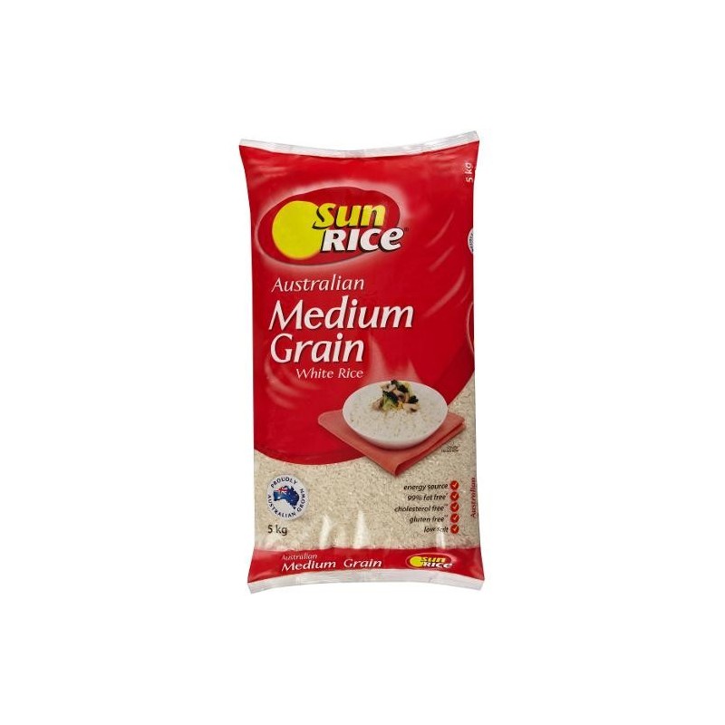 WHITE MEDIUM GRAIN RICE 5KG WHITE MEDIUM GRAIN RICE 5KG
