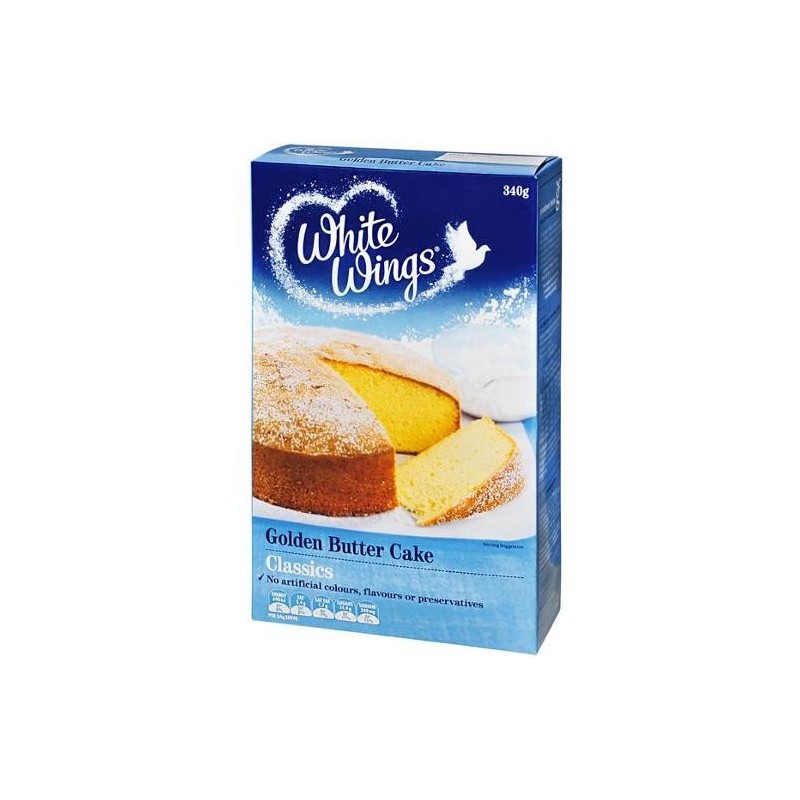 WHITEWINGS CLASSICS GOLDEN BUTTERCAKE CAKE MIX 340GM WHITEWINGS CLASSICS GOLDEN BUTTERCAKE CAKE MIX 340GM