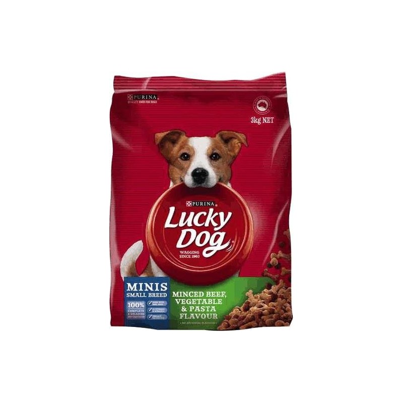 LUCKY DOG MINIS BEEF VEGETABLE AND PASTA 3KG LUCKY DOG MINIS BEEF VEGETABLE AND PASTA 3KG