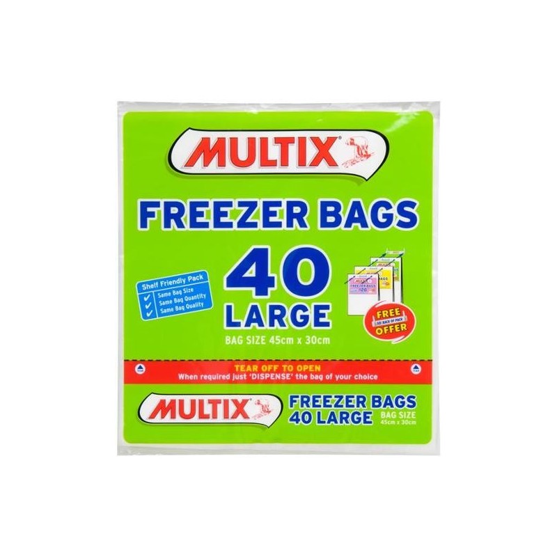 TEAROFF LARGE FREEZER BAGS 40S TEAROFF LARGE FREEZER BAGS 40S