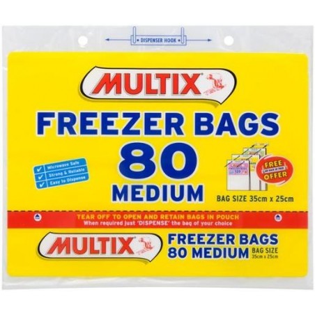 TEAROFF MEDIUM FREEZER BAGS 80S